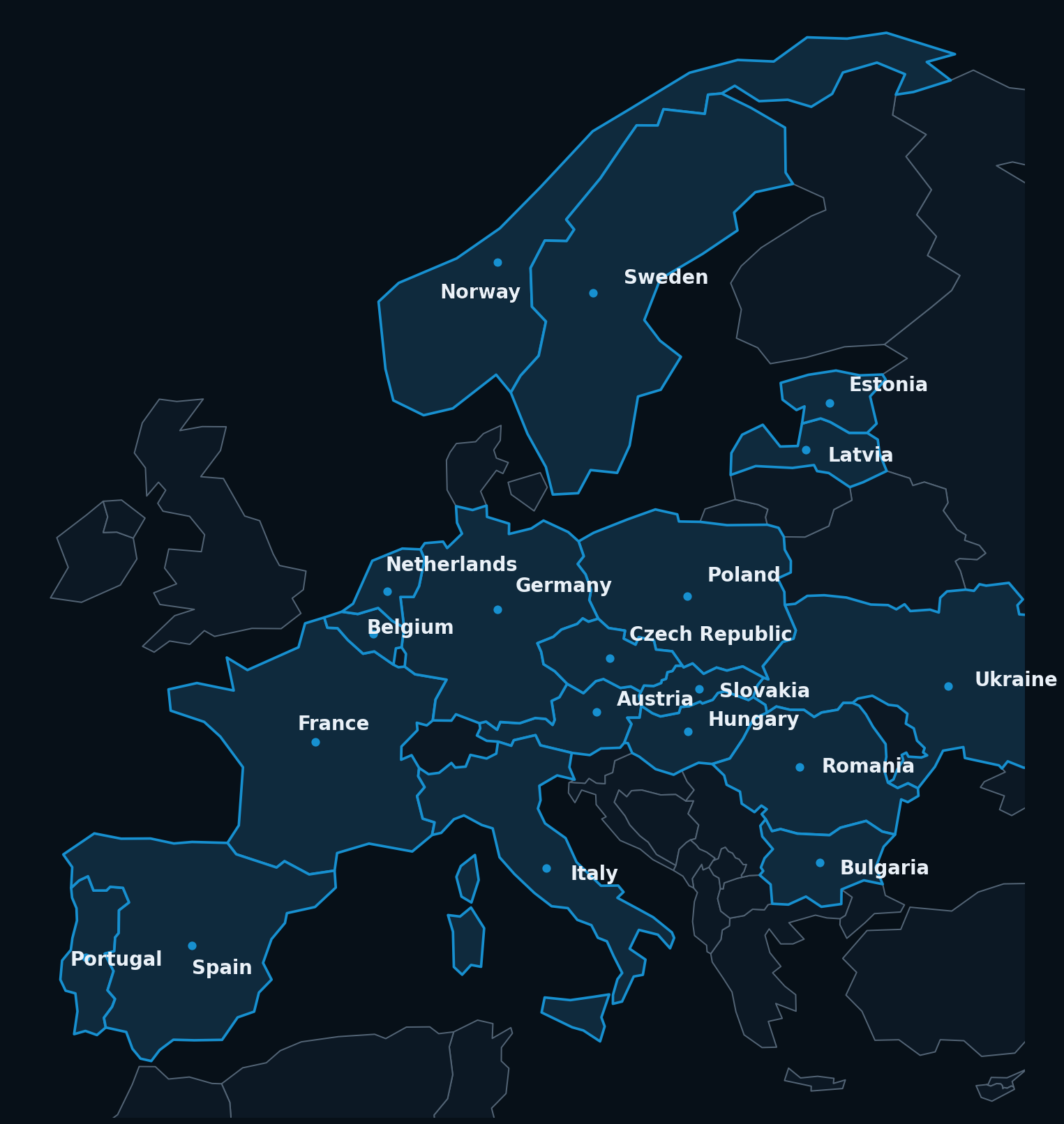 Europe footprint map